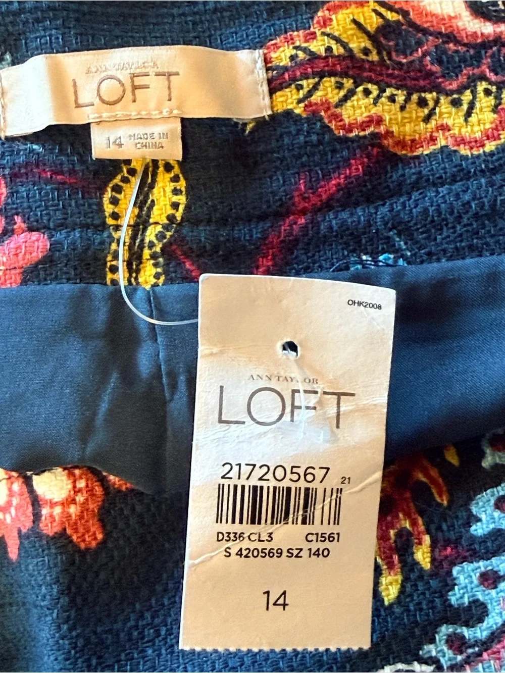 LOFT teal coral